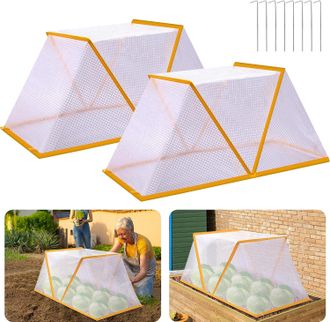No Brand Coperture Per Acceleratori Di Crescita Per Aiuole Rialzate Pieghevoli Da Giardino - 82,4 X 33,4 X 36,6 Cm - Protezione Per Aiuole Di Ortaggi - Rete Pe