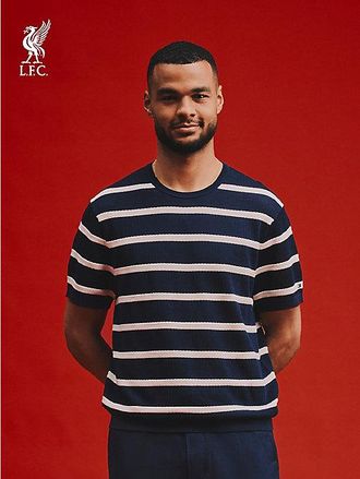 Tommy Hilfiger New York Label Breton Stripe Knit Relaxed T-Shirt