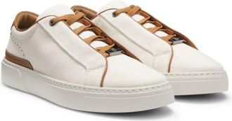 BOSS Gary trainers with leather trims
