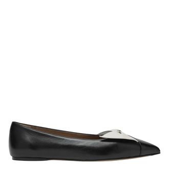 Ferragamo Ballerinas, female, Black, Size: 10 1/2 US Soft Bow Ballerina Flats