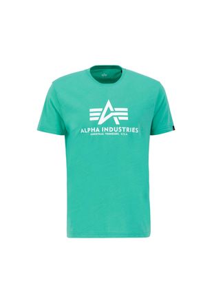 Alpha Industries T-Shirt ALPHA INDUSTRIES Basic T-Shirt BL, Herren, Gr. S, gr&uuml;n (atomic gr&uuml;n), Obermaterial: 100% Baumwolle, Shirts T-Shirt