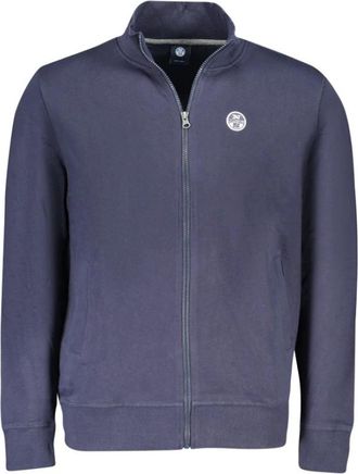 North Sails Cotton Sweatshirt - Heren - Vesten met rits - Blauw - M - Katoen - Hoodies & sweatvesten