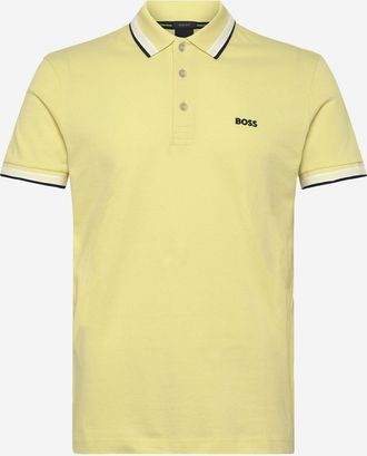 HUGO BOSS Mens Polo Shirt Cotton Light Yellow T-shirts And Polos