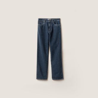 Miu Miu Flocked denim jeans