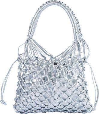 Adriana Castro La Red Mini Mesh Bag In Leather in Silver at Nordstrom, Size Small