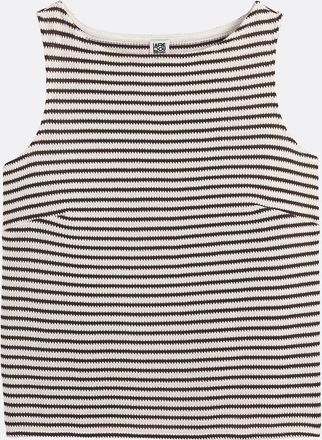 La Redoute Collections Geribbelde tanktop met ronde hals