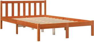 vidaXL vidaXL Bed Frame without Mattress Wax Brown 120x200 cm Solid Wood Pine