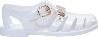 Moschino Metallic Letters Jelly Sandal - Dames - Sandalen - Wit - 35 EU - Schoenen