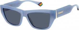 Polaroid Womens PLD-6210-S-X-MVU PLD 6210 S X 55 MVU Sunglasses - Blue - One Size