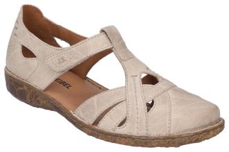 Josef Seibel Klettschuh JOSEF SEIBEL ROSALIE 29, Damen, Gr. 36, beige (creme), Leder, Schuhe Klettschuh, Spangenschuh, Sandale, Komfortschuh mit modischer T-Spange