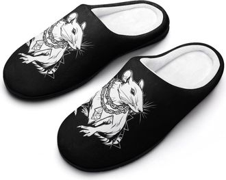 Generic Goth Mouses Rat Mens Slippers Comfortable And Non-slip Cotton Slipper Shoe for House