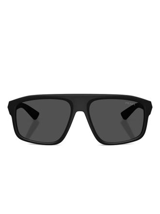 Prada Zonnebril met vierkant montuur - Zwart