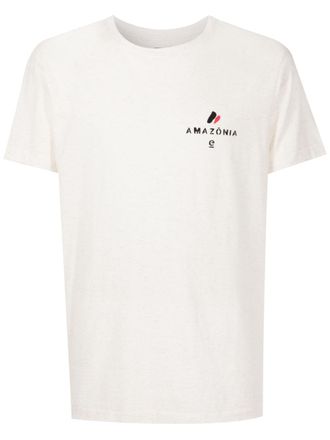 Osklen logo-print cotton T-Shirt - men - Jute/Polyester/Cotton - GG - Neutrals
