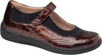 Drew Rose Mary Jane Sneaker - Multiple Widths Available in Brown Croc Embossed at Nordstrom, Size 9.5