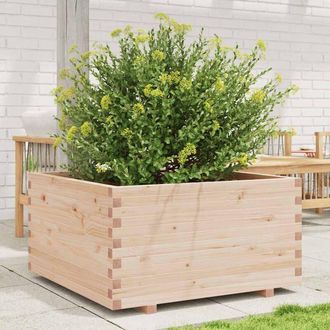 vidaXL Jardinera Madera Maciza De Pino 90x90x49,5 Cm Vidaxl