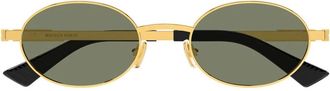 Bottega Veneta Ovale zonnebril - unisex - Accessoires - Geel - Maat: 52 MM