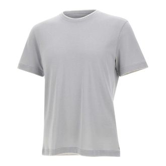Eleventy T-Shirts, male, Gray, Size: XL Crew Neck T-Shirt