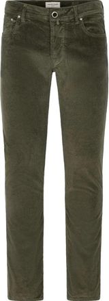 Jacob Cohen Pantalones Pana corte Regular Slim - Heren - Slim Fit Broeken - Groen - W31 - Katoen - Broeken