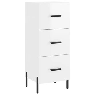 Berkfield Home Sideboard High Gloss White 34.5x34x90 cm Engineered Wood
