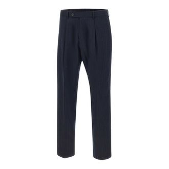 Paul Smith Heren, Broeken, Blauw, Maat: W36 Wol