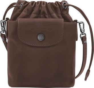 Longchamp Le Pliage Xtra XS Bucket Bag - Dames - Schoudertassen - Bruin - ONE Size - Leer - Tassen