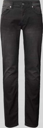 Pepe Jeans London Slim Fit Jeans aus Baumwoll-Viskose-Mix in Dunkelgrau, Gr&ouml;&szlig;e 36/32