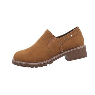 Generic Ankle Boots For Women Uk Fashion Side Zip Elegant Short Boots Biker Booties Casual Leather Booties Business Office Work School Walking Shoes(B-Light B