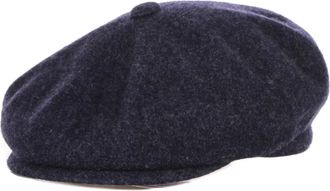 Kangol Navy Marl Wol Flat Cap Hoed - Heren - Hoeden - Blauw - S - Wol - Accessoires
