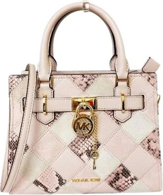 Michael Kors Pre-owned Handbags, female, Pink, Size: ONE SIZE Pre-owned Hamilton Polyurethane 2way Bag