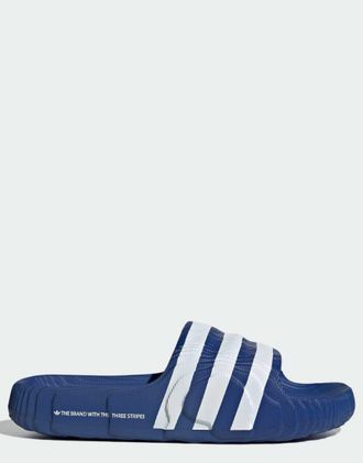 adidas Originals Adilette 22 slides in blu royal / blu royal