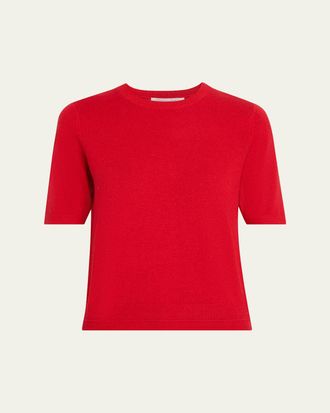 Maria McManus Cashmere-Cotton Knit Crewneck T-Shirt