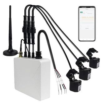 OEM Monitor De Energ&iacute;a Inteligente Para El Hogar Wifi De 80 A, Medidor De Pinza Trif&aacute;sico Con Monitoreo De Potencia Y Voltaje En Tiempo Real, Aplicaci&oacute;n S