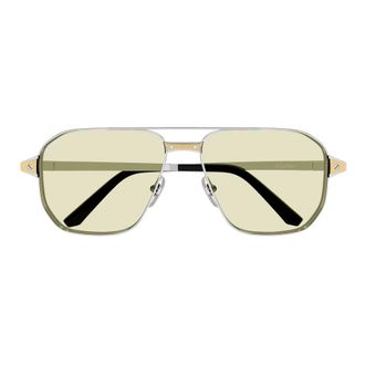 Cartier Accessoires, Heren, Grijs, ONE Size, Santos Zonnebril
