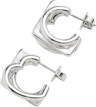 Kate Spade New York Geo Pop Stacked Hoops Womens Earring Silver, Brass