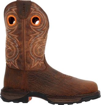 Durango Composite Toe Western Work Boot in Bay Brown And Steel Cut Oat at Nordstrom, Size 10.5