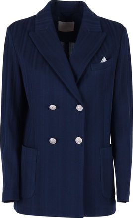 Circolo 1901 Wide Lapel Double Breasted Blazer