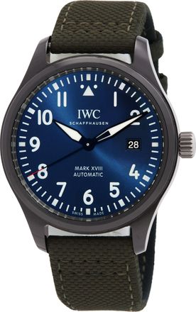 IWC Pre-owned Pre-owned IWC Pilot Mark XVIII Laureus Automatic Blue Dial Mens Watch IW324703