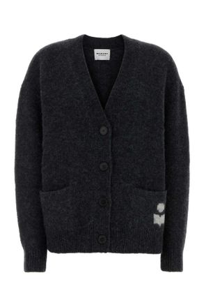 Isabel Marant Dark Grey Alpaca Blend Eborah Cardigan
