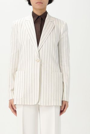 Max Mara Blazer Max Mara in cotone e lino a righe