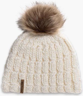 Turtle Fur Fifi Wool Pom Beanie in White at Nordstrom