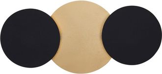 QAZQA Aplique moderno negro dorado LED