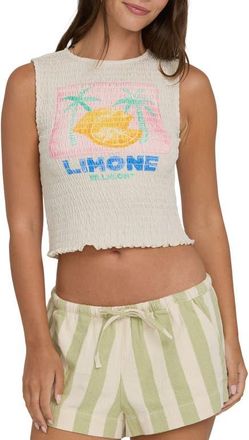 Billabong Club Beach Crop Tank in White Cap at Nordstrom, Size X-Large