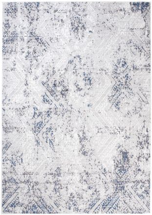 Tapiso Alfombra de sal&oacute;n azul crema gris vintage 140 x 200 cm