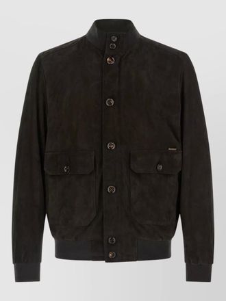 Moorer carlos bomber jacket front pockets collar