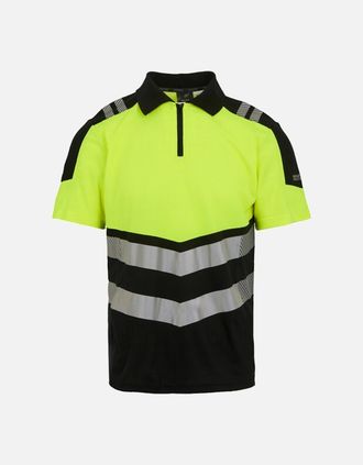 Regatta Mens Regatta Professional Mens Hi-Vis Polo Shirt - Multi/Black - Size: 40