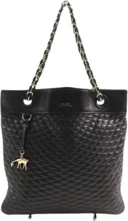 Bally Pre-owned Shoulder Bags, female, Black, Size: ONE SIZE Pre-owned Fabric Shoulder Bag