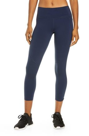 Sweaty Betty Power 7/8 Workout Pocket Leggings in Navy Blue at Nordstrom, Size X-Small