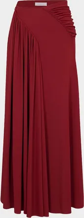Paco Rabanne Side Ruched Maxi Skirt