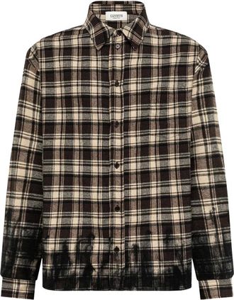 Laneus Camicia Casual Oversize con Collo Classico - - Shirts - Uomo - Marrone - M