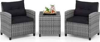 Costway Costway Set Sedie E Tavolo Esterno Set Sedie E Tavolo In Rattan Set Sedie E Tavolo Da Giardino Set Rattan Giardino Set Rattan Sedie Set Sedie Bar Set 